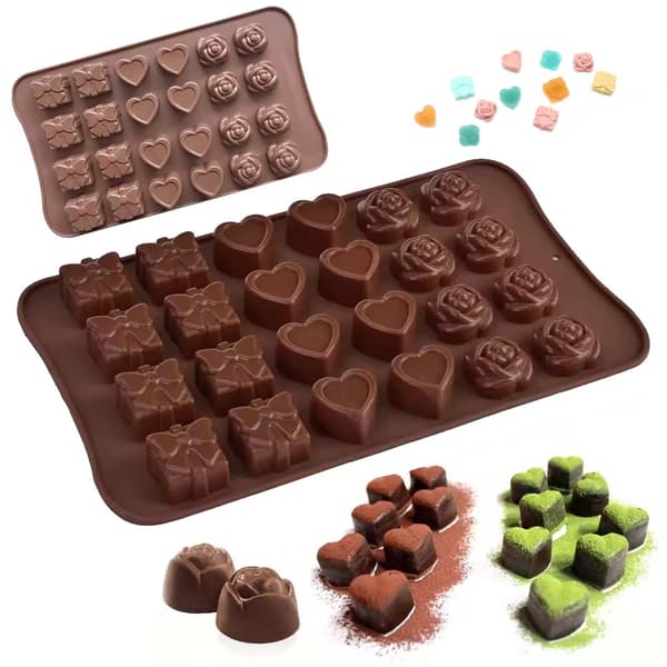 Sjokoladeform Silikonform for Praliner og Godteri Baking