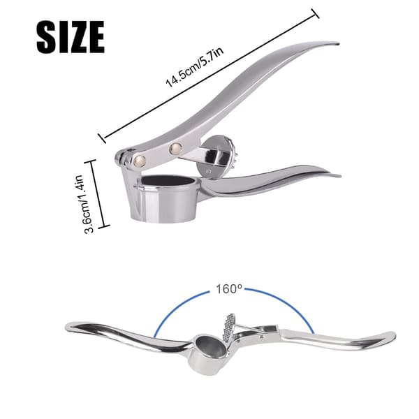 Garlic Press for Kitchen, Peeler, Garlic Press, User-Friendly Garlic Chopper, Easy to Clean and Durable