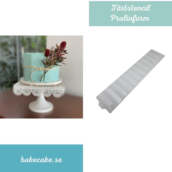 Pralinform Tårtstencil Raised - BWB 10143 - Special 3-delsform