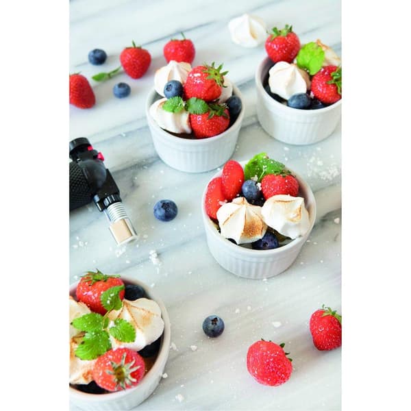 Fire Bryleset Crème brûlée 5 delar Dorre Vit White 8,5 x 5 cm