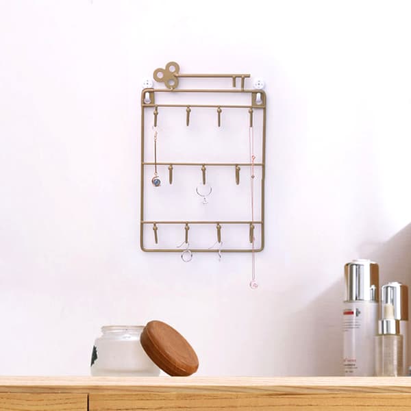 Key Holder Decorative Wall Mounted 11 Hooks Key Rack for Kitchen Office Coppery Coppery