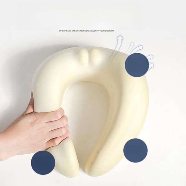 U-formad kudde memory foam rebound resekudde siesta kudde flygplan nackkudde bekväm och bärbar U-formad nackkudde
