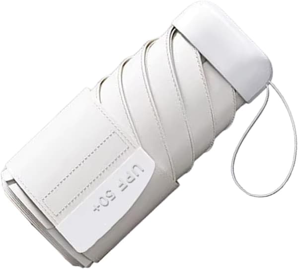 Liten sammenleggbar paraply, tilbyr UV-beskyttelse UPF 50+ beige - beige