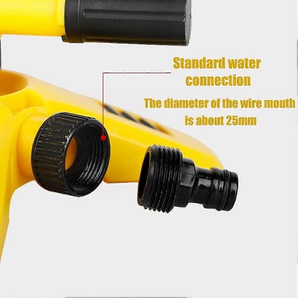 Garden Sprinkler, Adjustable, 360° Rotation Automatic Lawn Sprinkler, (Yellow)