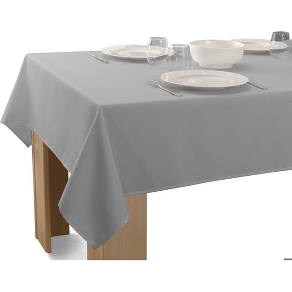 Lys grå flekkavvisende duk 150 x 240 cm - 100% polyester, vannavvisende, maskinvaskbar Grå