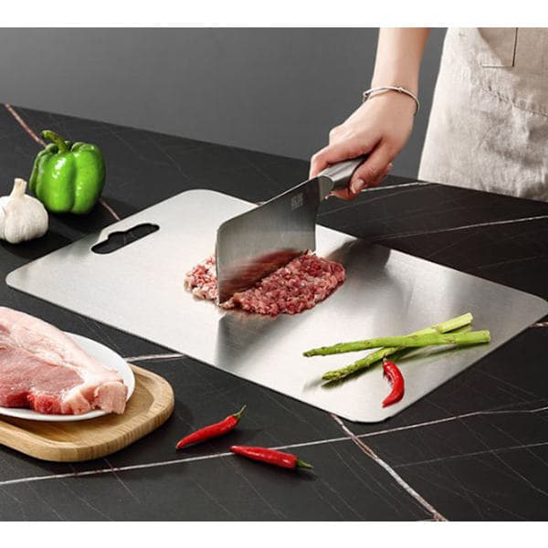 Thickened Stainless Steel Cutting Board, Multifunctional, Durable Cutting Board, Rolling Board, Antibacterial 316 Material - 28.