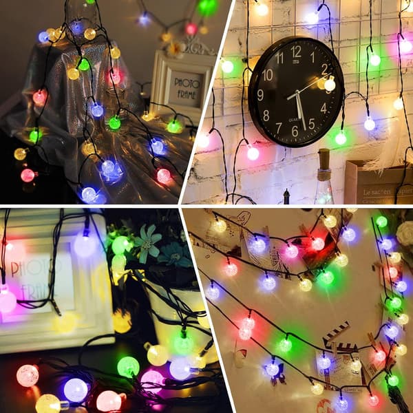 50 LED Solar String Lights, Outdoor and Indoor String Lights, 7M