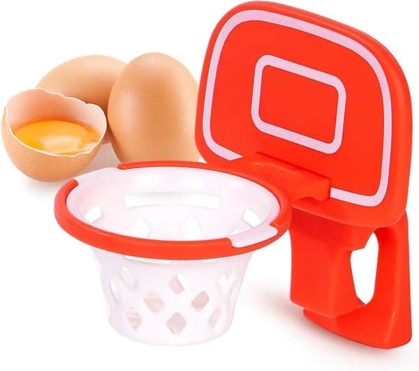 Ägguleseparator, lekfull basketkorgsdesign, effektiv ägguleseparation, röd (Ho)