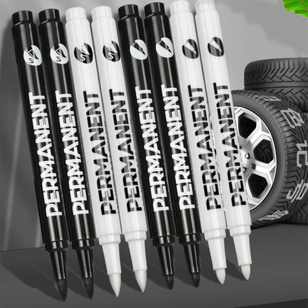 12-pack Black Permanent Marker with Fine Tip, Quick-Drying and Waterproof for Painting, Writing, and Marking