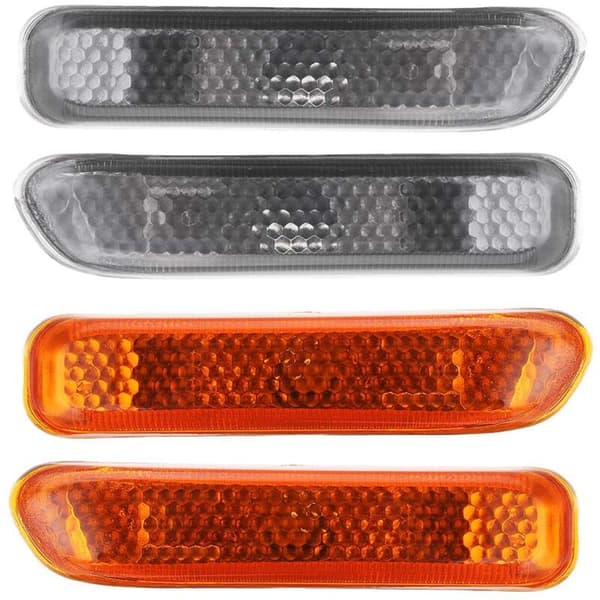 Til E46 3-serie 4D/5D 98-01 2D 99-03 2X til skærmsidemarkeringslys blinklys dæksel lampe gul