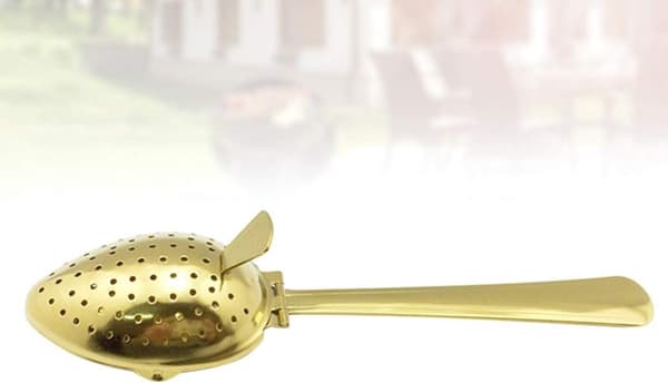 Tesil Snap Ball Tesil i rustfrit stål Si-filter Infuser til løsbladste Guld 2 stk.