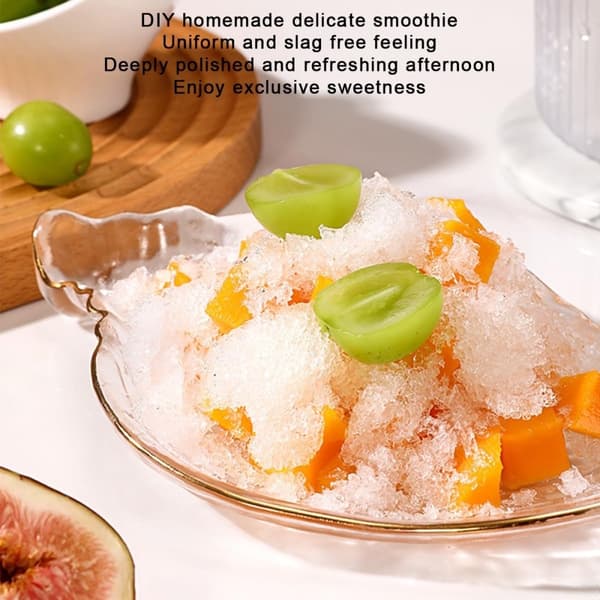 Shaved Ice ismaskin isknuser med 2 stk isbitbrett Vit white