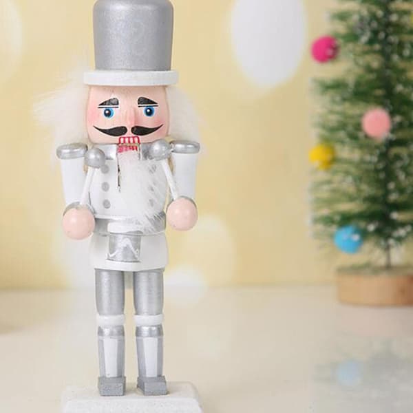 Wooden Nutcracker Soldier 3-Piece Set Christmas Decorations Height 15 cm