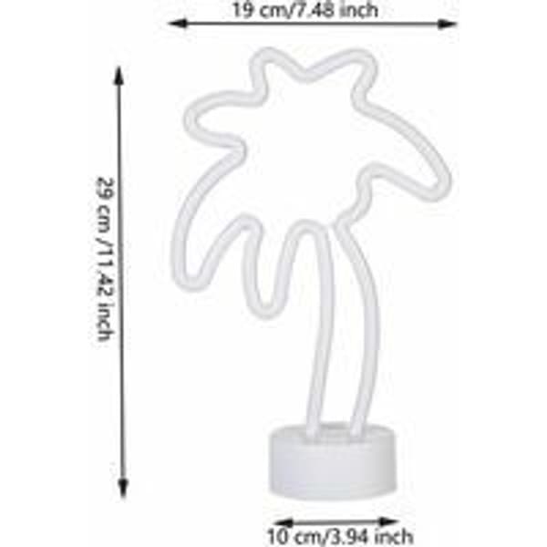 Palm Tree Neon Light with LED Base, Battery or USB KLB