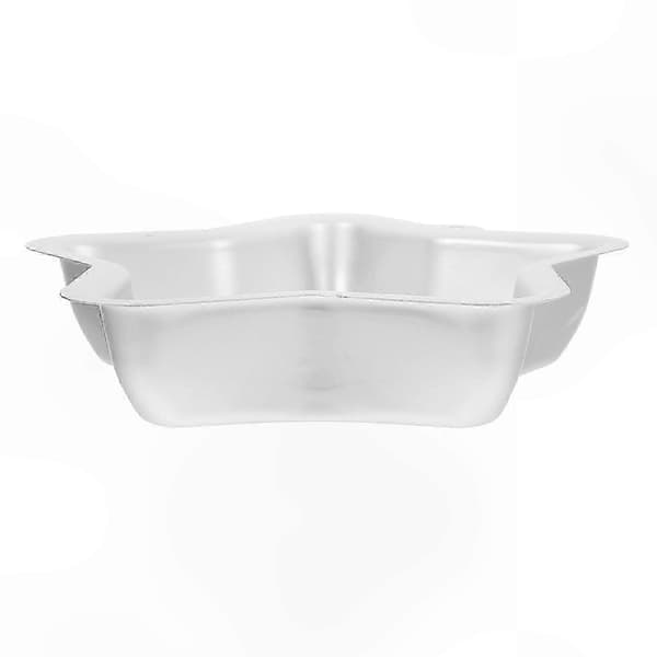 Stjerneformet non-stick kakeform, bakeform i aluminium for bursdagsfester, 24x23x4.8cm, sølv, 1-delt 25-26