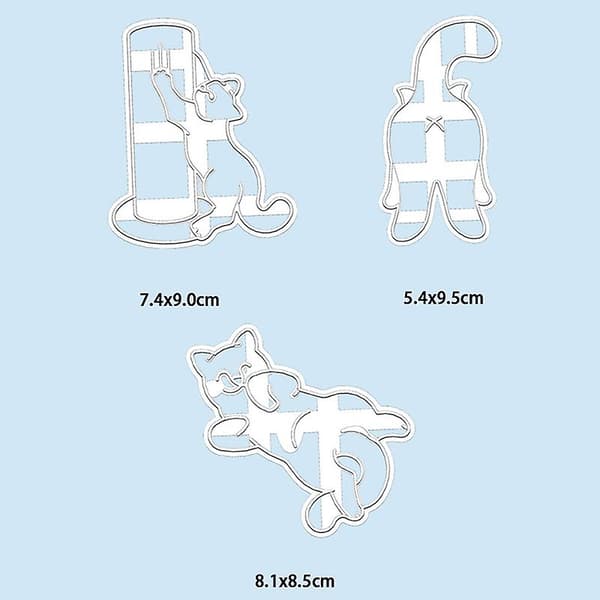 3 stk Kattekakeformer Kitty Butt Form DIY Kaker Kjeksform Stempel Bakverk Shytmv B B