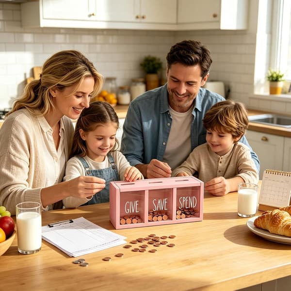 Spardose pengeorganisator med magnetisk lukning E pink - Rosa