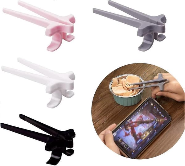 4 st Finger Snacks Pinnar för Spelare, Snacksklämmor Potatischips Extra Kontroller Speltillbehör