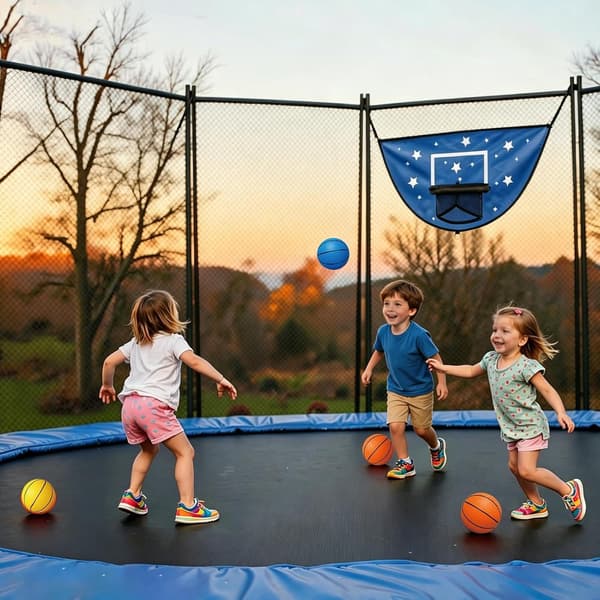 Koripallopaneeli trampoliinisettiin Dunk blue - blau