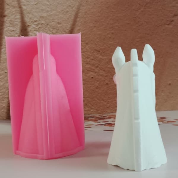 Varmebestandig silikonform for hestehodehåndverk 3D hjemmeinnredningsform