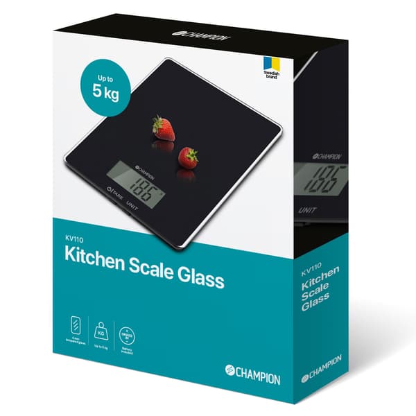 Køkkenvægt Glas 5kg KV110 Sort 652