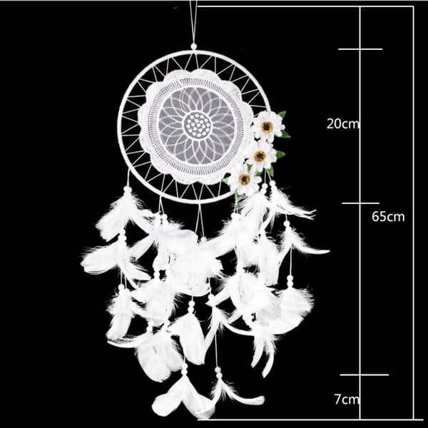 Ren vit liten blomma drömfångare heminredning hantverk