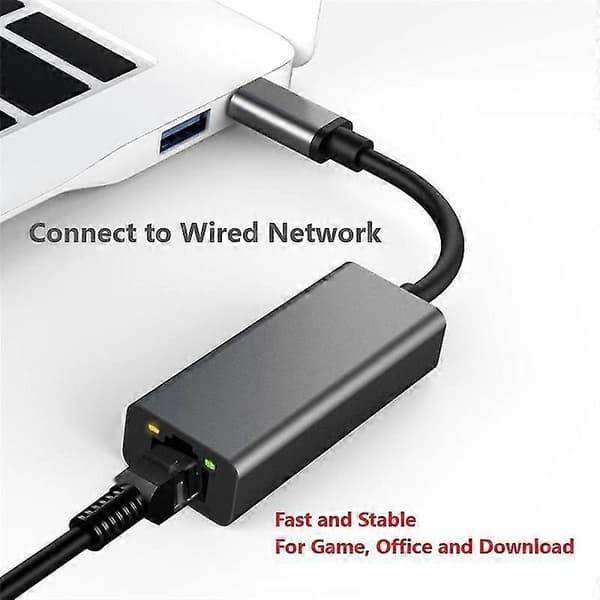Type-c Gigabit-verkkokortti Usb-c–Rj45-verkkokortti 100 Mbps Ethernet-sovitin Pro Galaxy -laitteille
