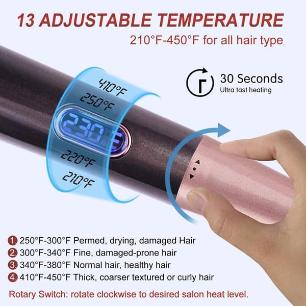 Electric Spiral Curling Iron with Two Straight Plates
