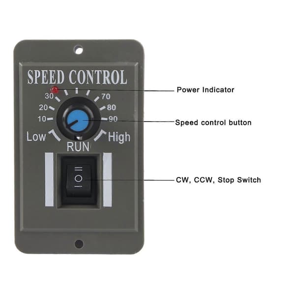 DC Motor Speed Controller Governor Control Switch CW/CCW 12V/24V/36V/48V 6A