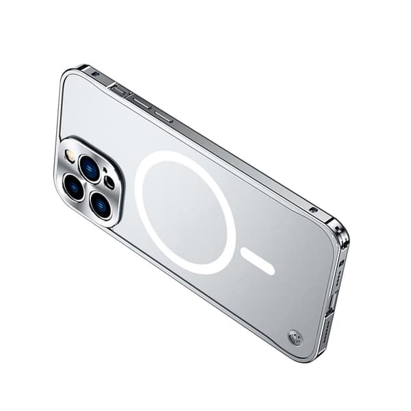 Sølvfarget Magnetisk Aluminiumrammeskall Kompatibelt med iPhone 17: Forbedret beskyttelse og elegant design