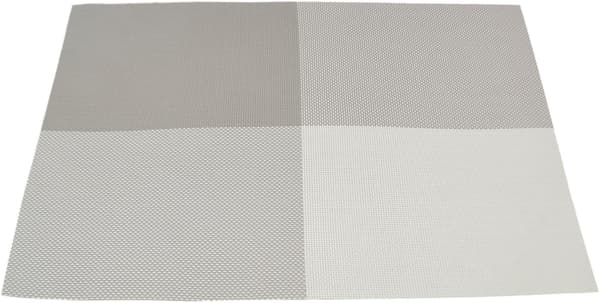 45 x 30 cm Ny rutig PVC/PET-bordstablett pm419, set om 6 grå -