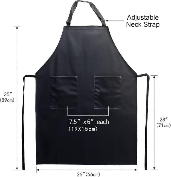 Waterproof Apron Without Pocket - Adjustable Water and Oil Resistant Apron for Various Tasks