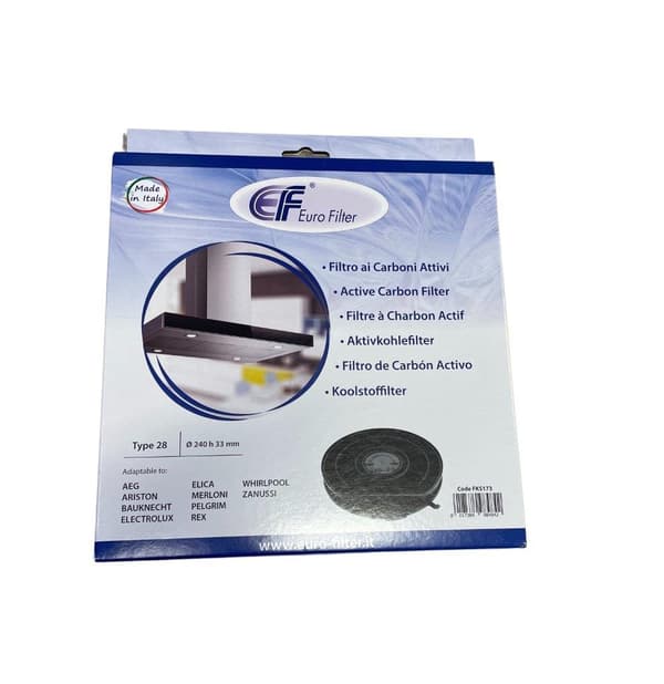 Eurofilter Type 28 Kullfilter 240mm til AEG / Electrolux / Ikea