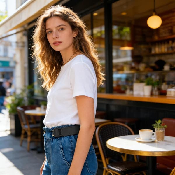 Spennefritt belte, elastisk linning, tilbehør, 2 stk, elastisk unisex-stropp, polyester, justerbart bånd, midjesamling fleksible bære-turer size_name Einheitsgröße