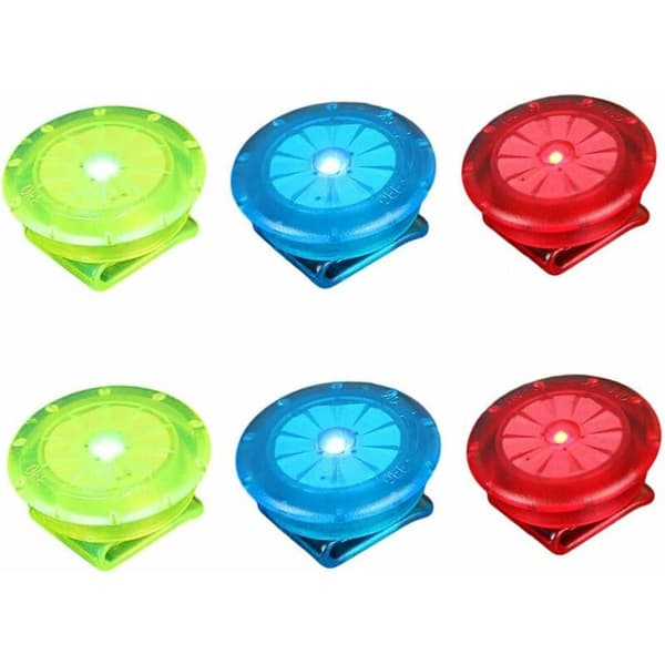 Bright LED Clip-on Safety Light, Strobe Running Light for Night Cyclists, Bikes, Walking