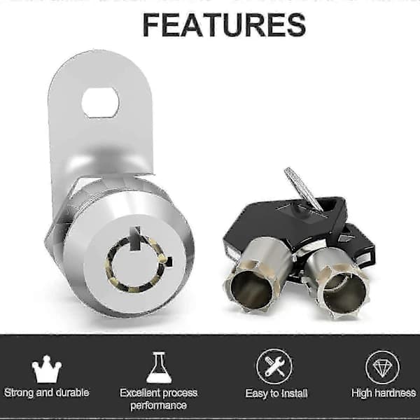 6-pack Upgraded Cam Locks for RV Storage Doors - Keyed Alike, 5/8 Inch