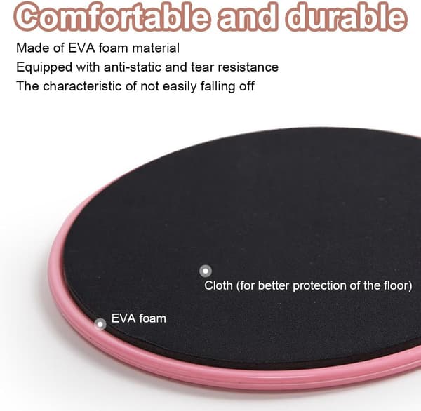 (Pink) 2 kpl Pilates-tarvikkeet Kuntolaitteet Core Sliders