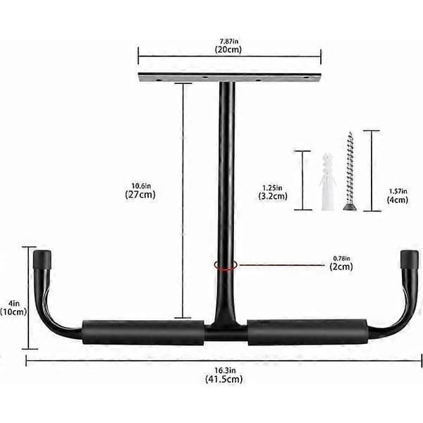 Ceiling Mounted Steel Storage Hook for Garage, Heavy Duty Storage Rack for Hanging Wood, Bicycles, Tools, Lumber, System