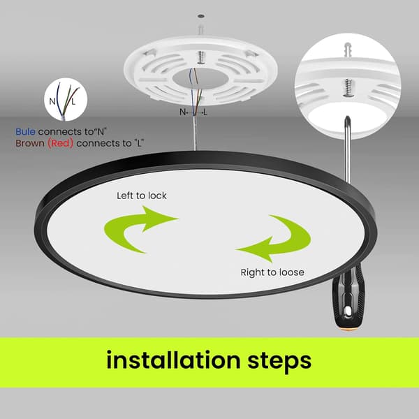 Dewenwils LED Ceiling Light, OTREN 24W Built-in Lamp, Waterproof DXGHC