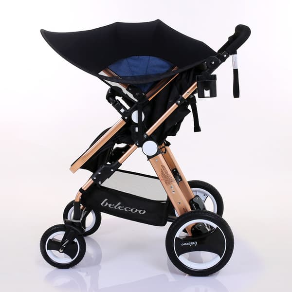 Universal Stroller Sun Shade Anti-UV UPF50+ Canopy Adjustable Stroller Canopy Windproof Protection Sunscreen UV Protection for Stroller Carrycot Pram Base