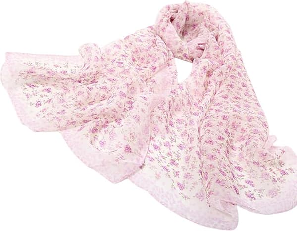Sjal Dame Chiffon Silkeskjerf Elegant Moteriktig