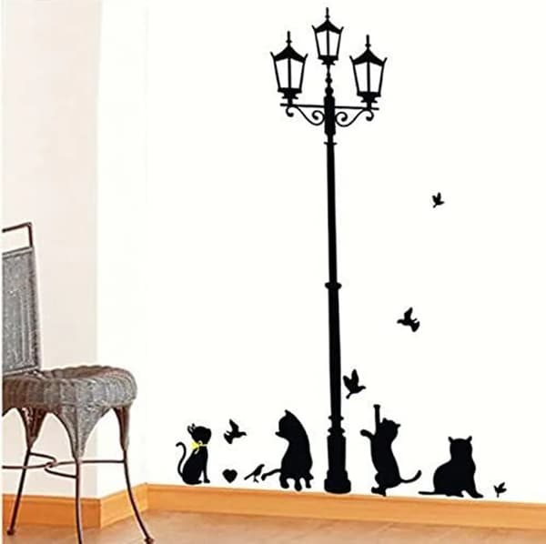 Light Cats Wall Decal Removable DIY Vinyl Wall Art Home Decor