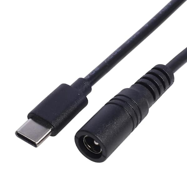 Typ-C til DC-strømkabel 5V DC 5,5 x 2,1 mm Hun til USB C-stik Opladningskabel