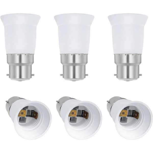 B22 till E27-adapter för LED-lampa, AC 230V, konvertering