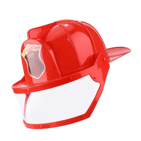 5 Pcs Kids Fireman Firefighter Cosplay Toy Kit Helmet Fire Extinguisher Intercom Axe Wrench Fireman Toy
