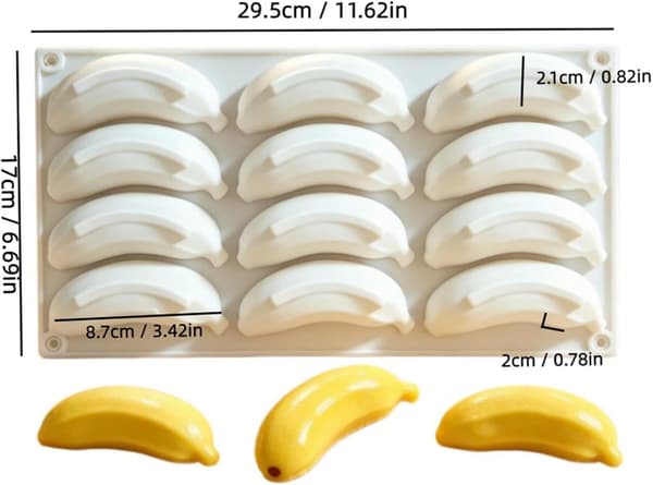 bananer form 12 Mulden Dessert-Mousse bananbakform -