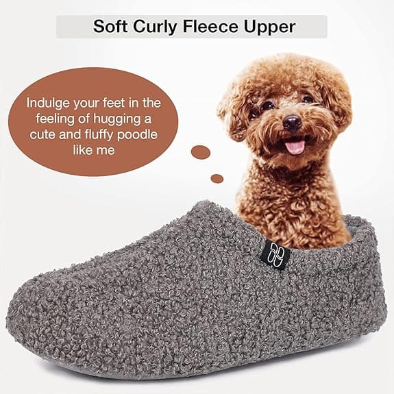 Hjemmesko med memory foam og fleecefor til damer og herrer -FA-
