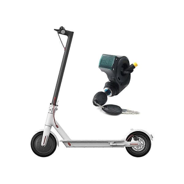 E-cykel tændingslås nøgle tommelfingergas voltmeter digital spændingsdisplay switch 3pin til m365 univ [DB]