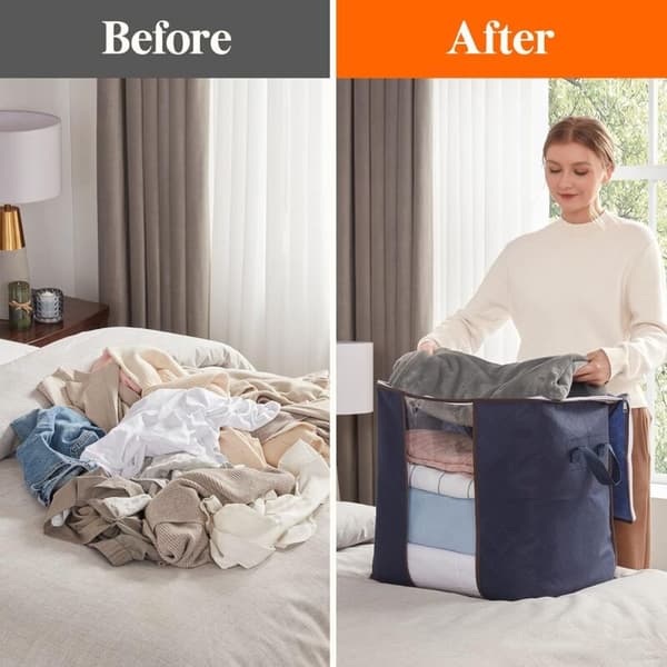 72L Laundry Hamper, Fabric Laundry Basket, Large Foldable Laundry Basket