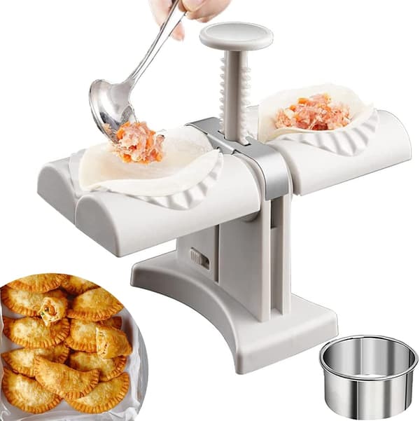 Double Ravioli Maker, Automatic Ravioli Mold, Ravioli Mold Kit Dough Press and Dumpling Mold, Automatic Ravioli Mold, Fast and Convenient, Food Gra